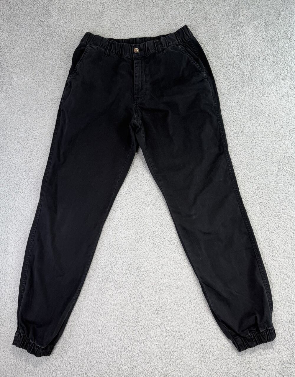 Bearbottom Mens Chino Jogger Pants Black Cotton Spandex Stretch Medium